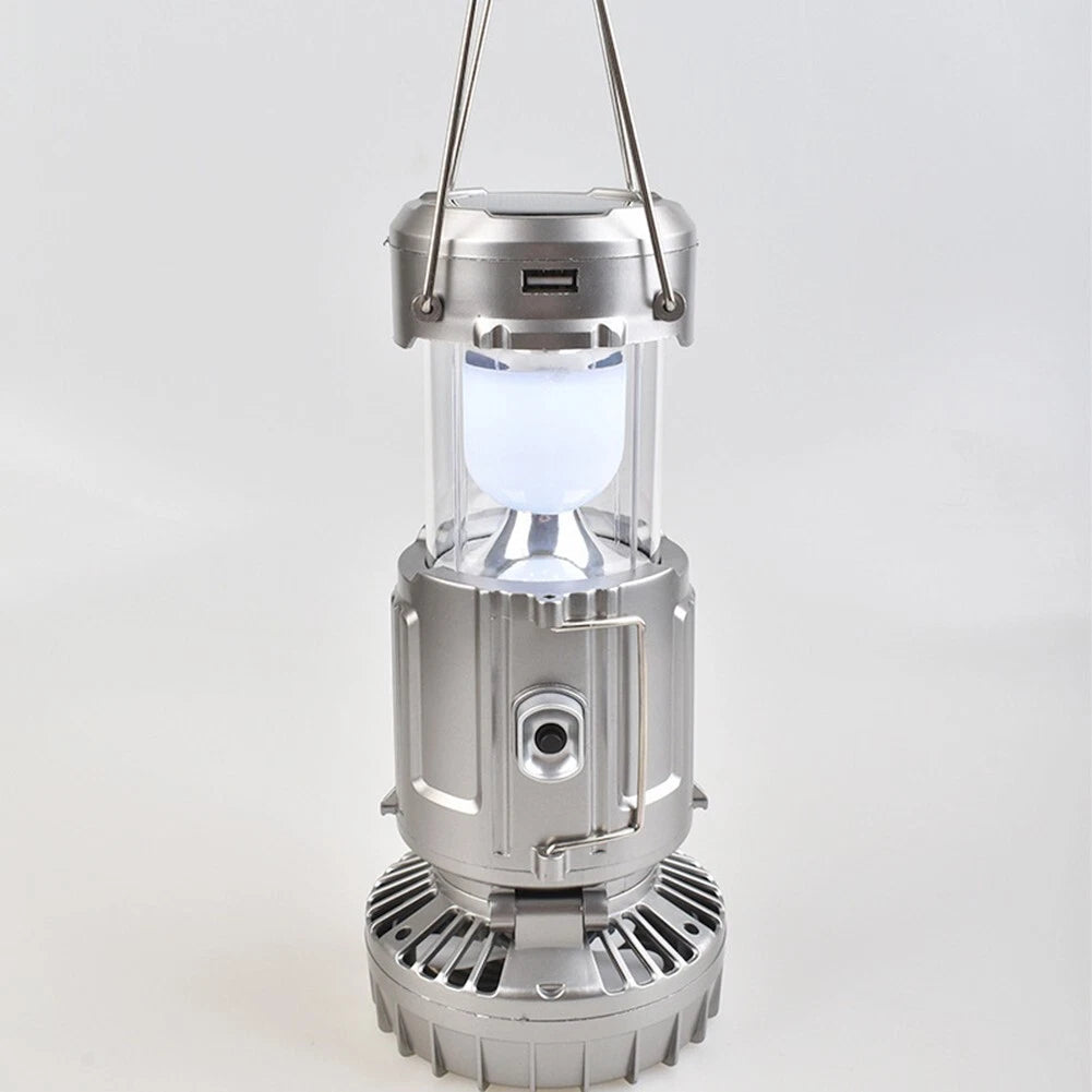 Portable Lantern Fan with Solar Charging
