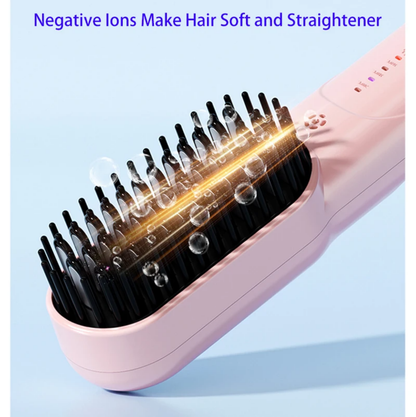 Wireless Hair Straightener Brush