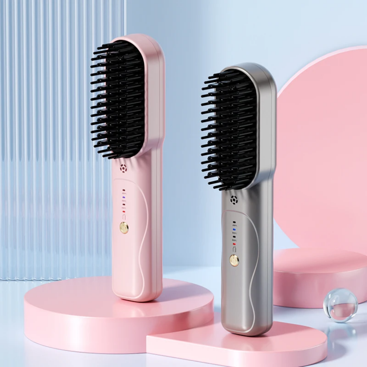 Wireless Hair Straightener Brush