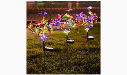 Solar Garden Lights, 2 Pack Butterfly