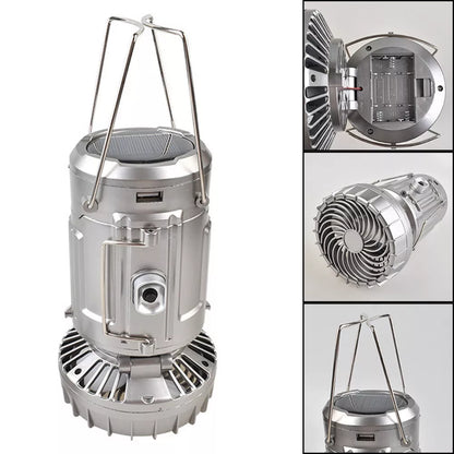 Portable Lantern Fan with Solar Charging