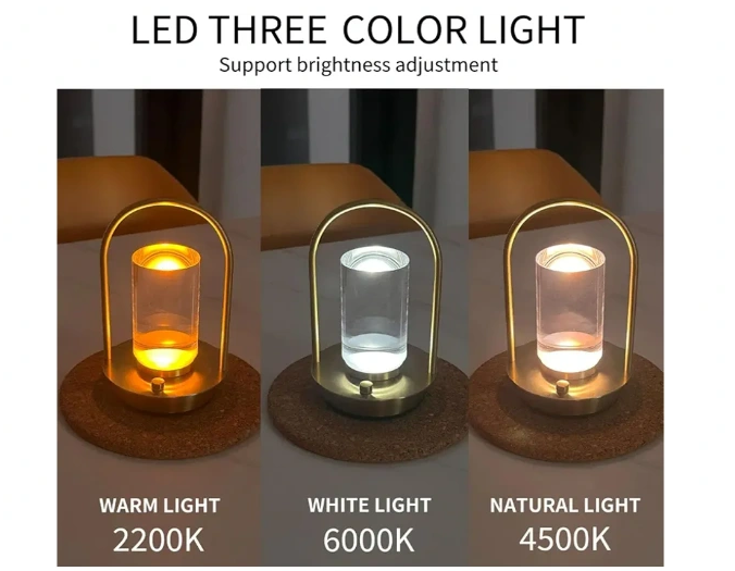 Table Lamp Modern Metal Cordless