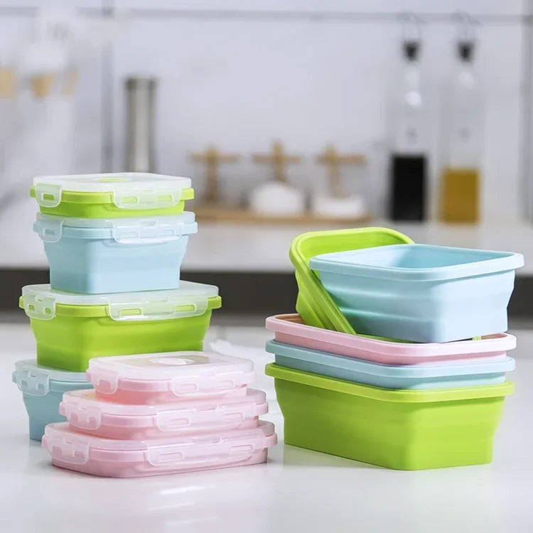 Silicone storage lunch box